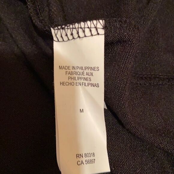 Lucky Brand Los Angeles dress career black 3/4 SL pockets soft midi Sz medium - Picture 8 of 8